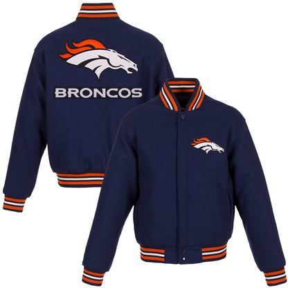 Denver Broncos Ladies Embroidered Wool Jacket