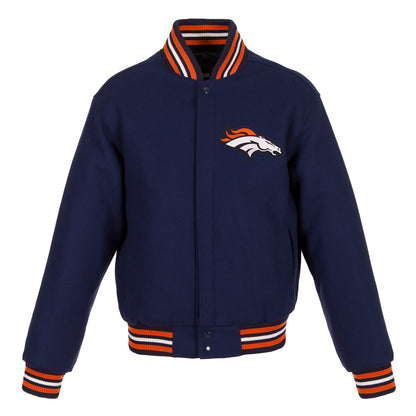 Denver Broncos Ladies Embroidered Wool Jacket