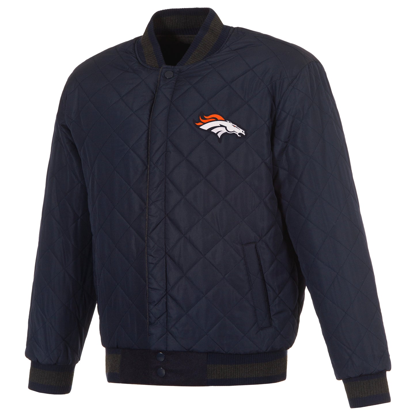 Denver Broncos Reversible Wool and Leather Jacket