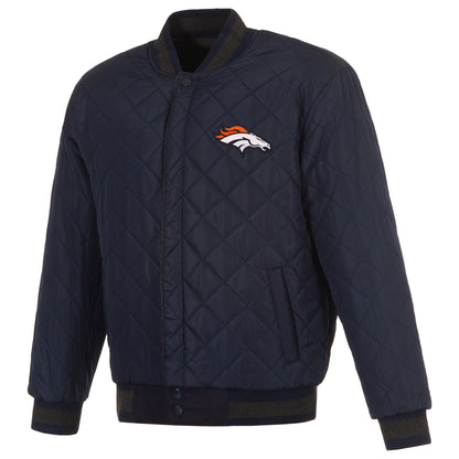 Denver Broncos Reversible Wool and Leather Jacket