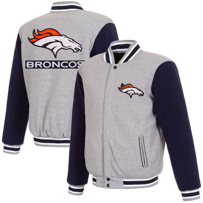 Denver Broncos Two-Tone Reversible Fleece Jacket