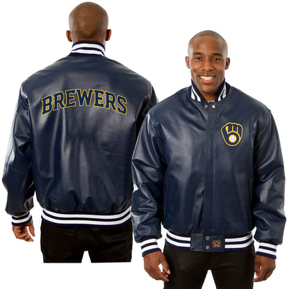 Milwaukee Brewers Full Leather Jacket