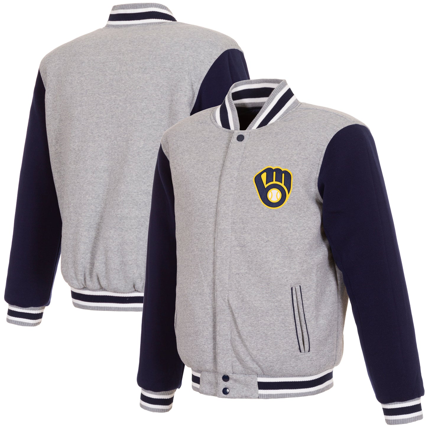 Milwaukee Brewers Reversible Fleece Jacket