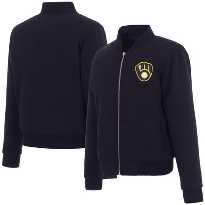 Milwaukee Brewers Ladies Reversible Fleece Jacket