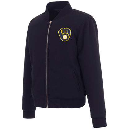 Milwaukee Brewers Ladies Reversible Fleece Jacket