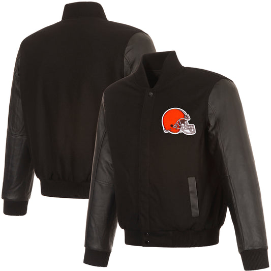 Cleveland Browns Reversible Wool and Leather Jacket