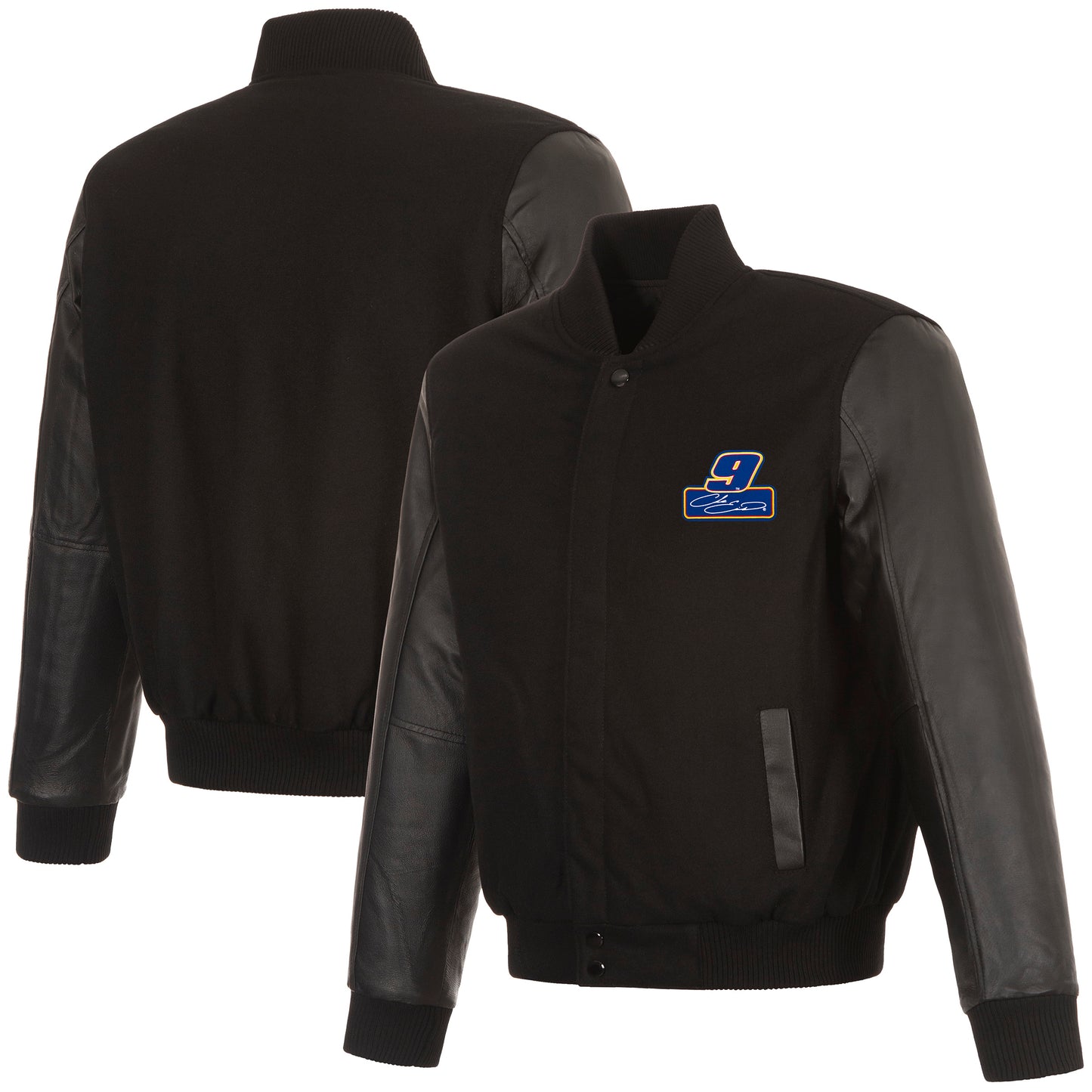 Chase Elliott Reversible Wool and Leather Jacket