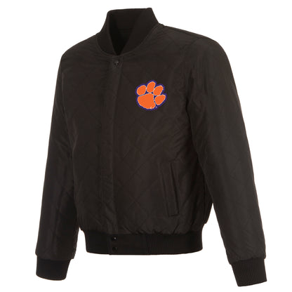 Clemson University Reversible Wool & Leather Jacket