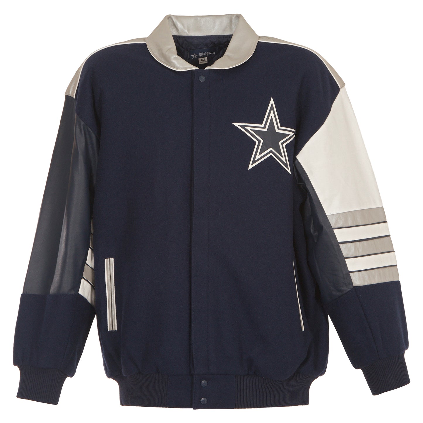 Dallas Cowboys Wool and Leather Jacket with Leather Logos