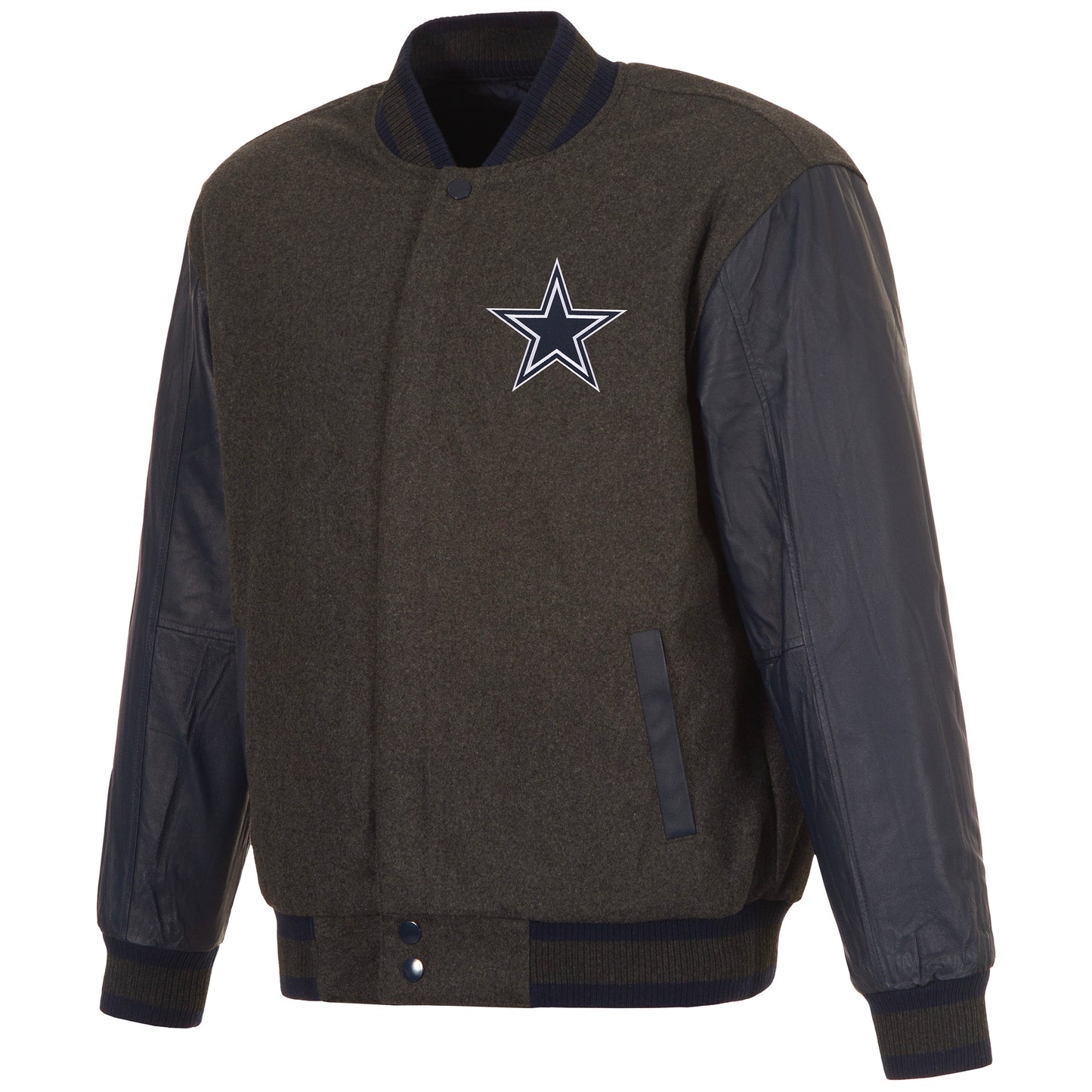 Dallas Cowboys Wool and Leather Reversible Jacket