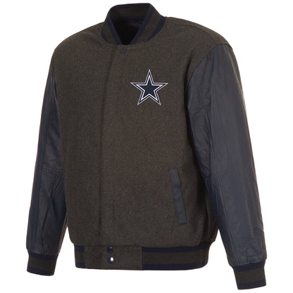 Dallas Cowboys Wool and Leather Reversible Jacket