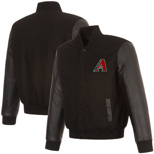 Arizona Diamondbacks Reversible Wool and Leather Jacket