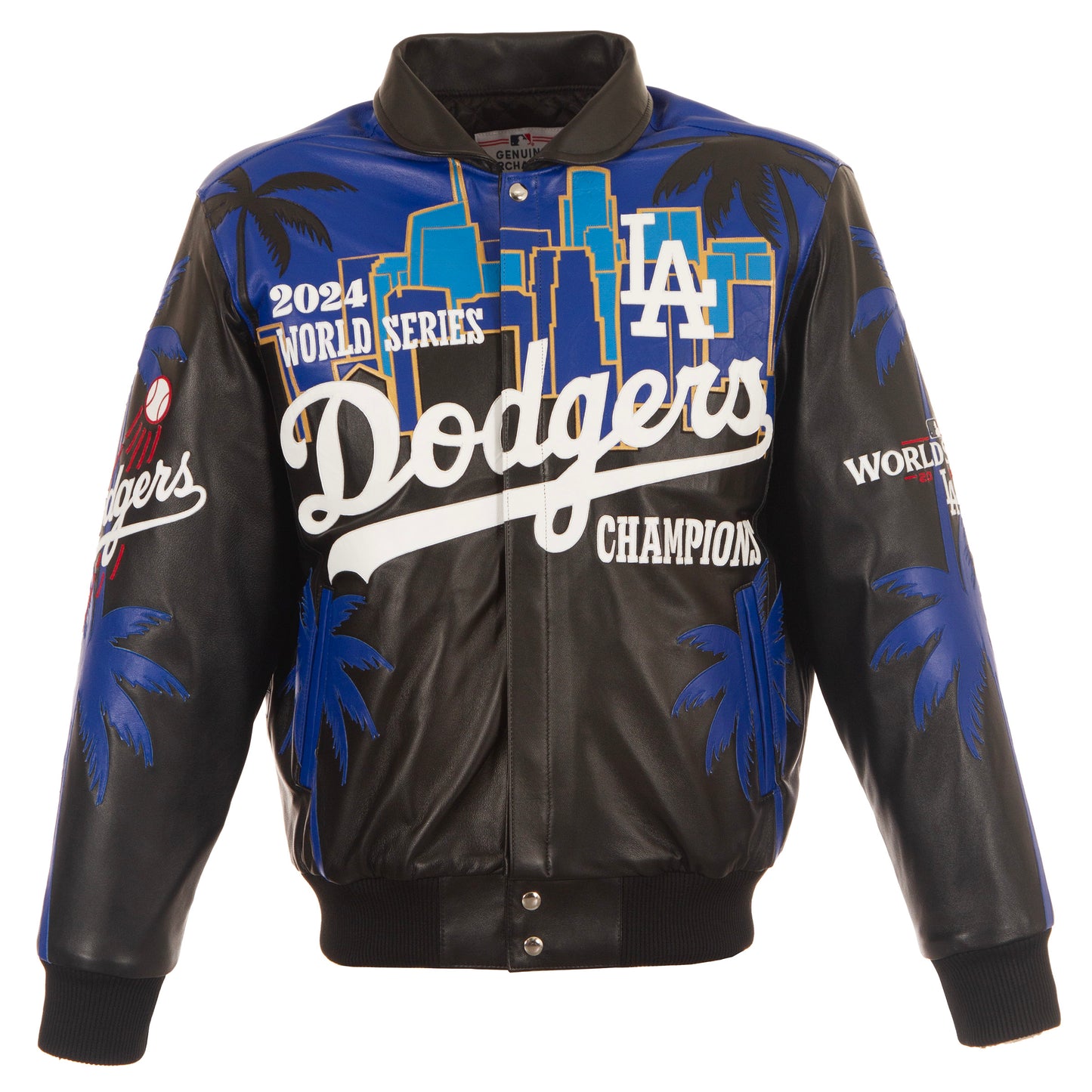 LA Dodgers 2024 World Series Championship Leather Jacket