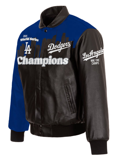 LA Dodgers 2025 World Series Championship Leather Jacket
