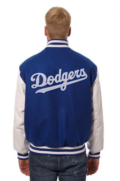 Los Angeles Dodgers Embroidered Wool and Leather Jacket