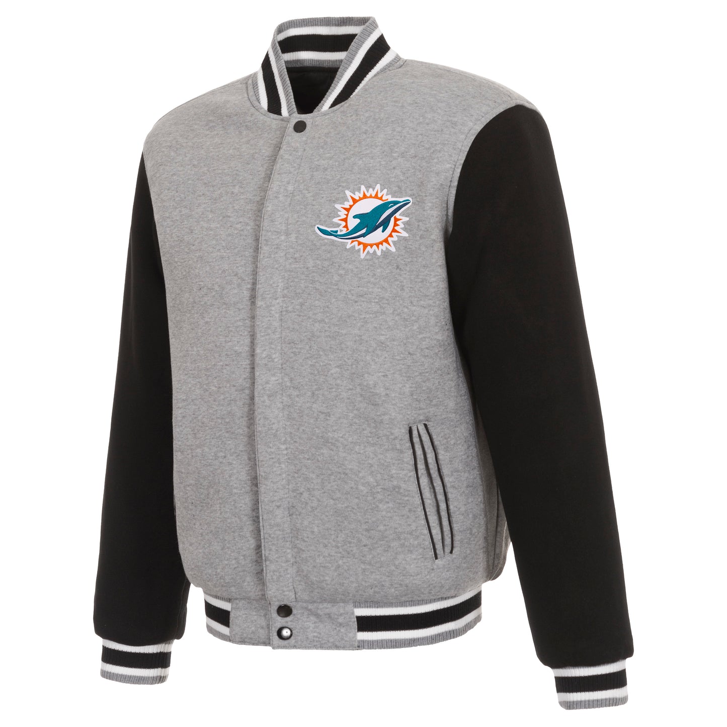 Miami Dolphins Reversible Two-Tone Fleece Jacket