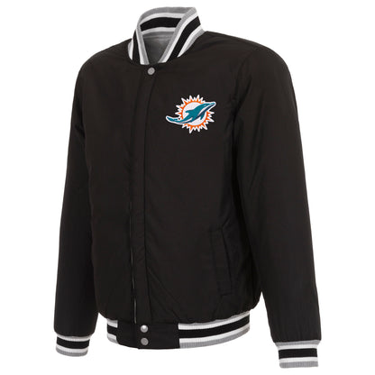 Miami Dolphins Reversible Two-Tone Fleece Jacket