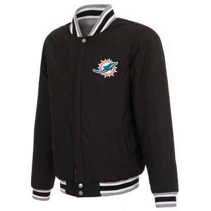 Miami Dolphins Reversible Two-Tone Fleece Jacket