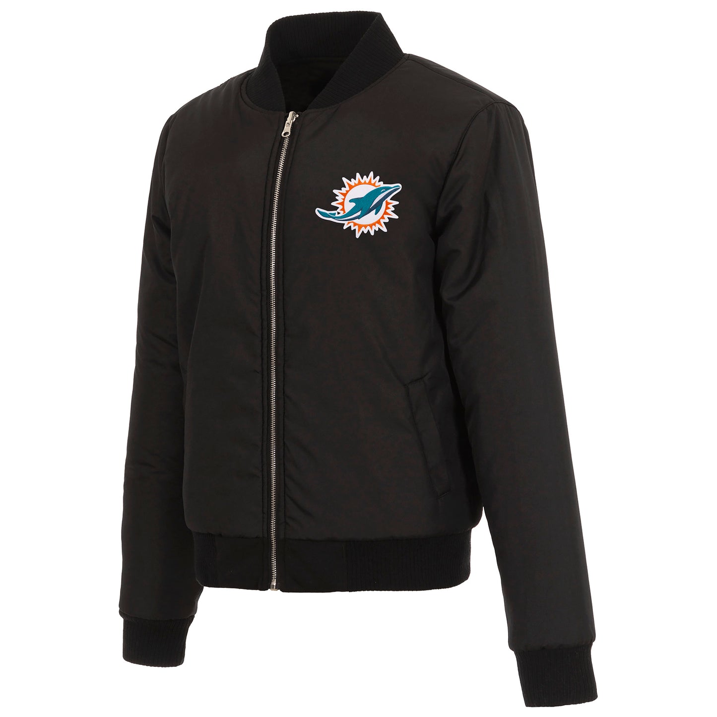 Miami Dolphins Ladies Reversible Fleece Jacket