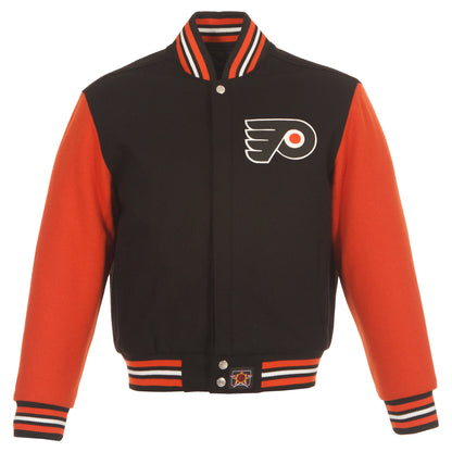 Philadelphia Flyers All Wool Jacket with Leather Logos