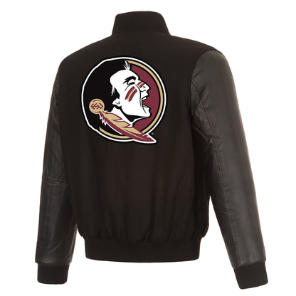 Florida State University Reversible Wool and Leather Jacket