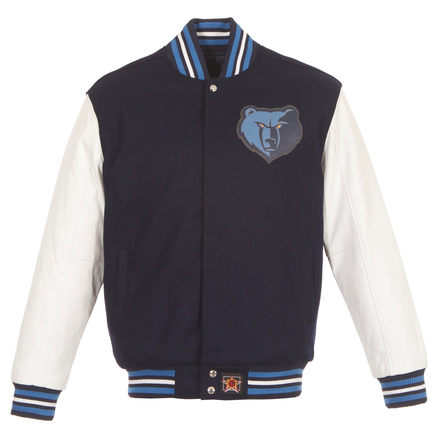 Memphis Grizzlies Wool and Leather Jacket with Leather Logos