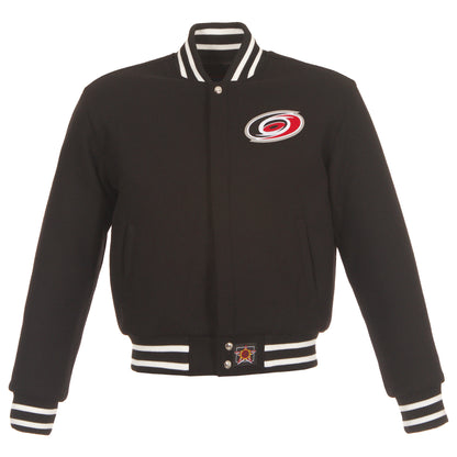 Carolina Hurricanes Women's All Wool Leather Jacket