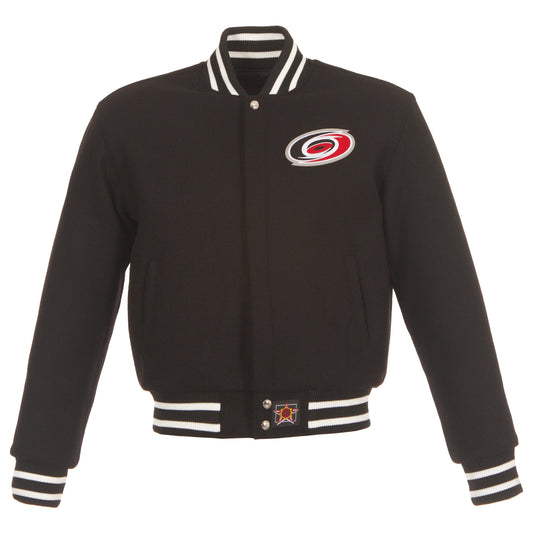 Carolina Hurricanes Women's All Wool Leather Jacket