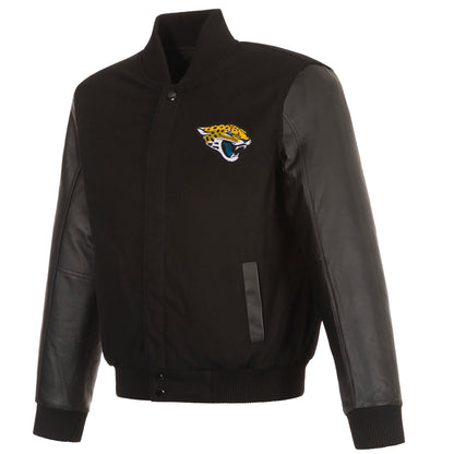 Jacksonville Jaguars Reversible Wool and Leather Jacket