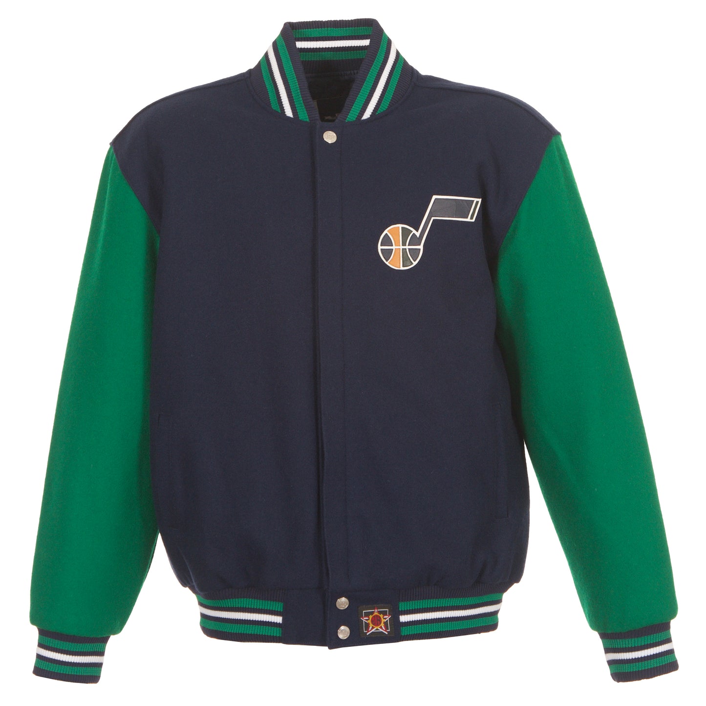 Utah Jazz All Wool Jacket with Leather Logos