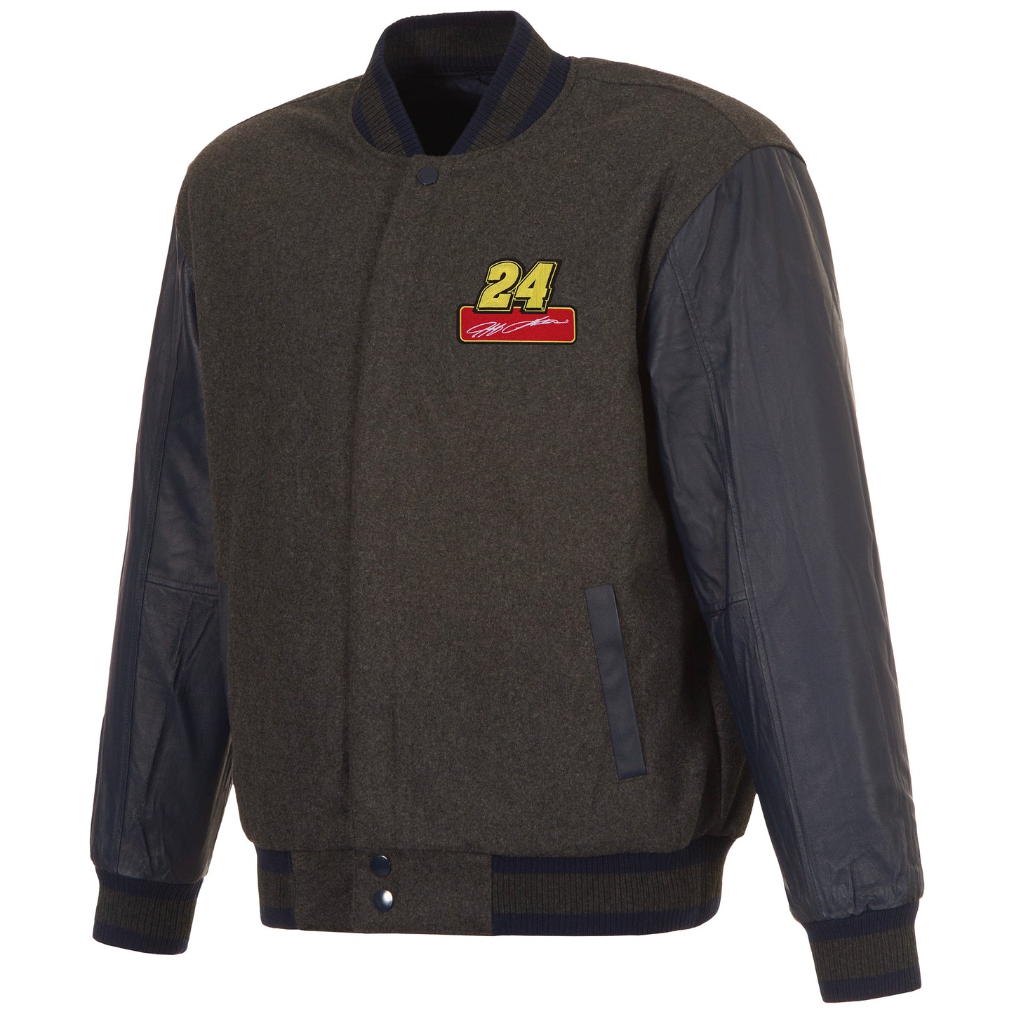 Jeff Gordon Reversible Wool and Leather Jacket
