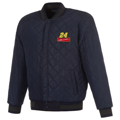 Jeff Gordon Reversible Wool and Leather Jacket