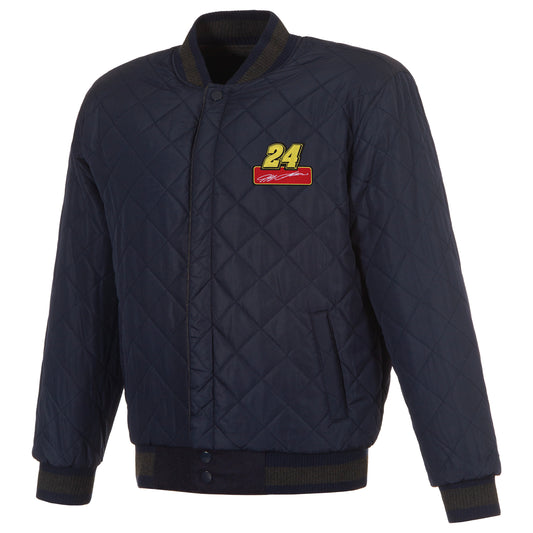 Jeff Gordon Reversible Wool and Leather Jacket