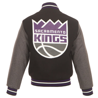 Sacramento Kings All Wool Jacket with Leather Logos