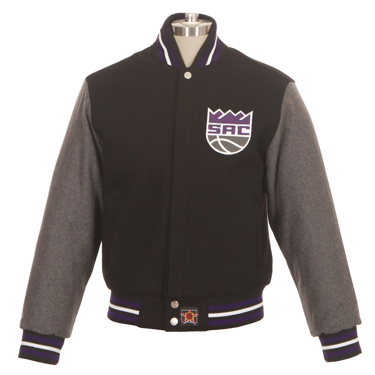 Sacramento Kings All Wool Jacket with Leather Logos