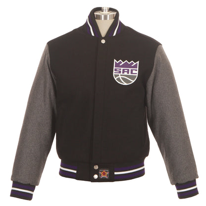 Sacramento Kings All Wool Jacket with Leather Logos