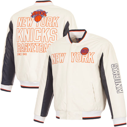 New York Knicks Faux Leather Jacket