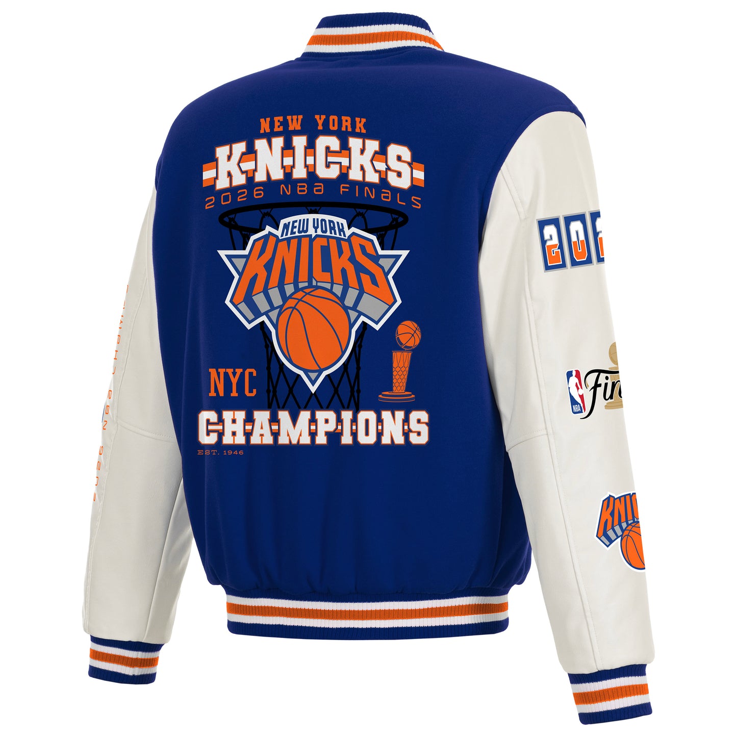 PRE ORDER: New York Knicks 2026 Championship Reversible Varsity Jacket