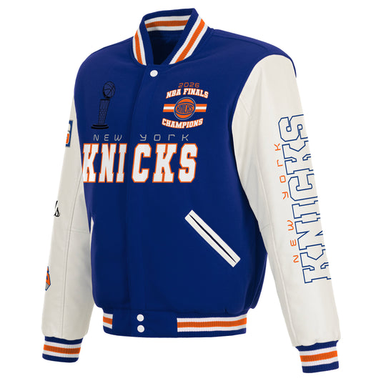 PRE ORDER: New York Knicks 2026 Championship Reversible Varsity Jacket
