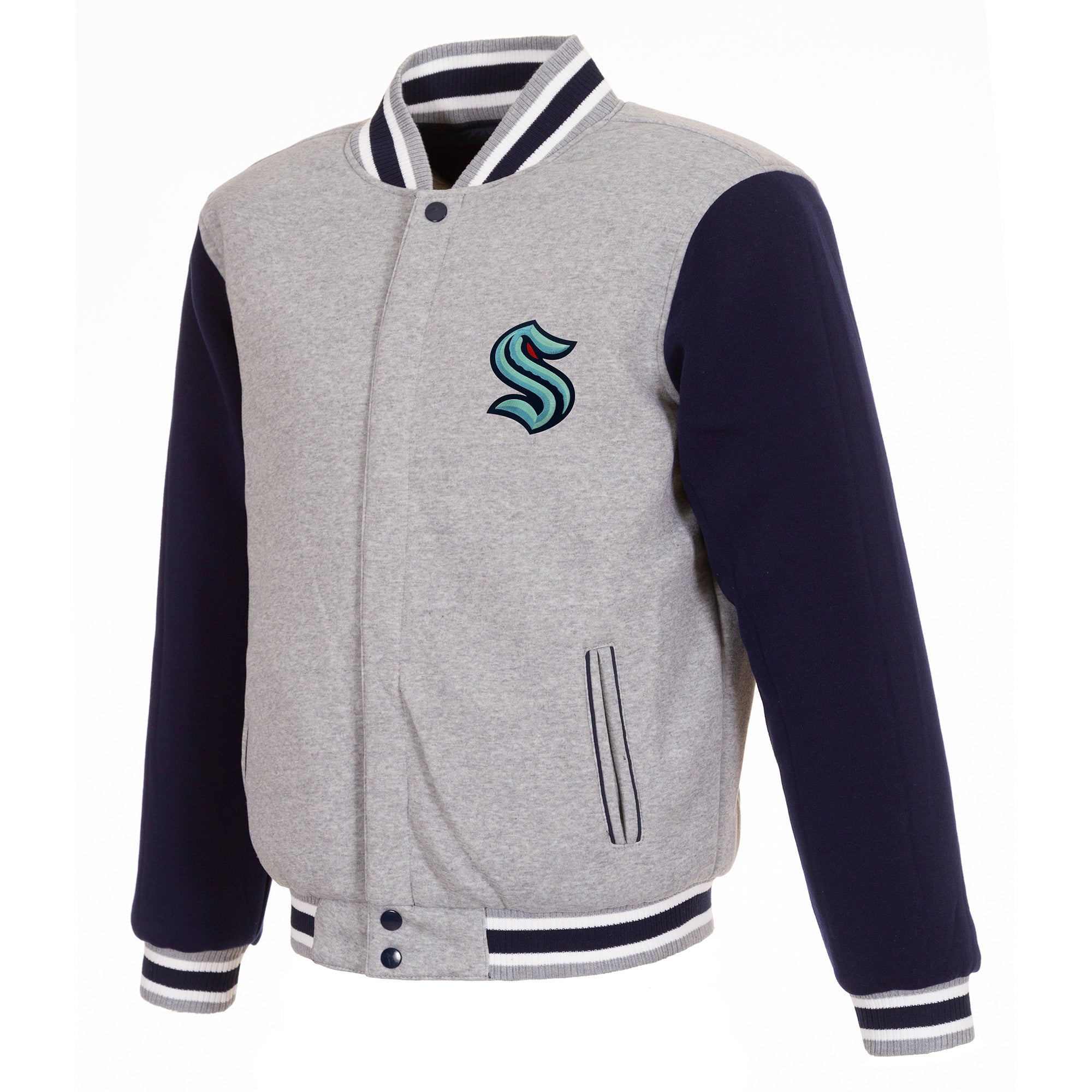 Seattle Krakens Two-Tone Reversible Fleece Jacket – JH Design Group