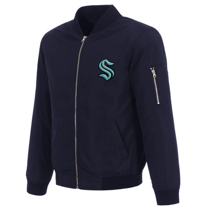 Seattle Krakens Nylon Bomber Jacket