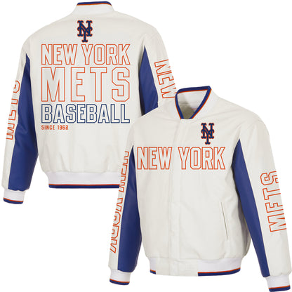 New York Mets Faux Leather Jacket