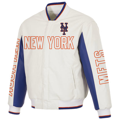 New York Mets Faux Leather Jacket