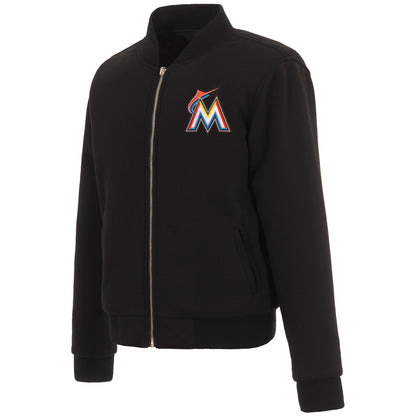 Miami Marlins Ladies Reversible Fleece Jacket