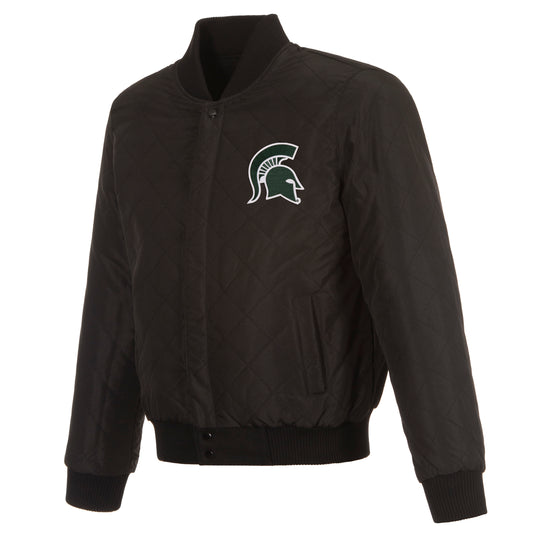 Michigan State University Reversible Wool and Leather Jacket