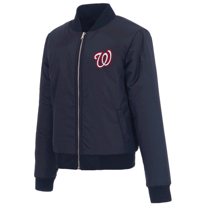 Washington Nationals Ladies Reversible Fleece Jacket