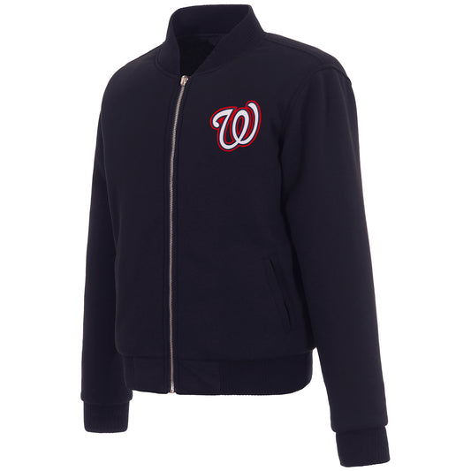 Washington Nationals Ladies Reversible Fleece Jacket