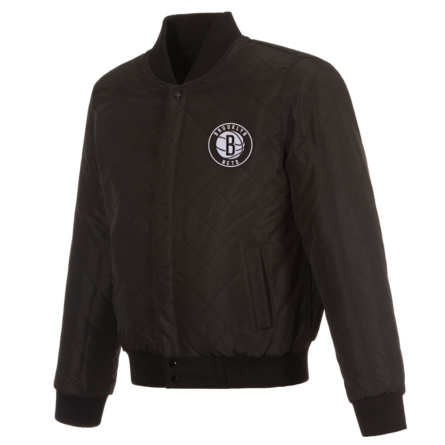 Brooklyn Nets Reversible Wool and Leather Jacket