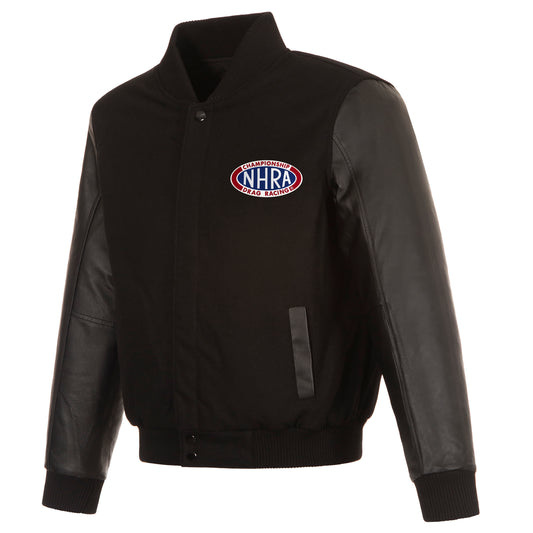 NHRA Reversible Wool and Leather Jacket