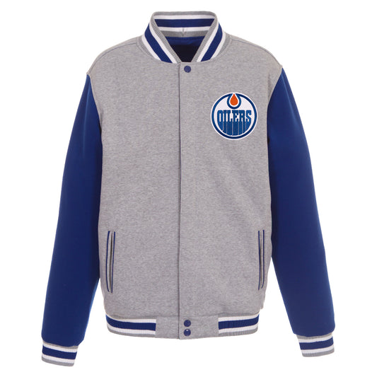 Edmonton Oilers Reversible Two-Tone Fleece Jacket